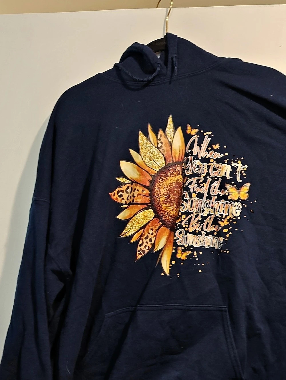 Gildan Heavy Blend Hooded Sweatshirt Graphic Hoodie Blue 3XL